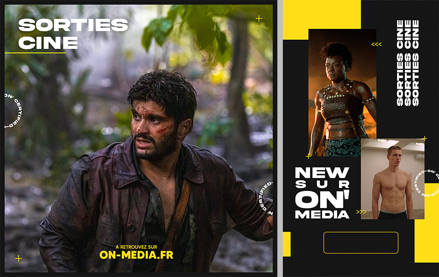On' Media - Exemple carré et story ciné