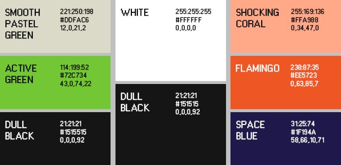 Liste des couleurs utilisés sur le poster Alien Xenomorph et ses alternatives.