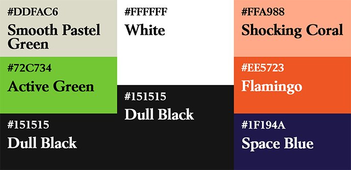 Liste des couleurs utilisés sur le poster Alien Xenomorph et ses alternatives.