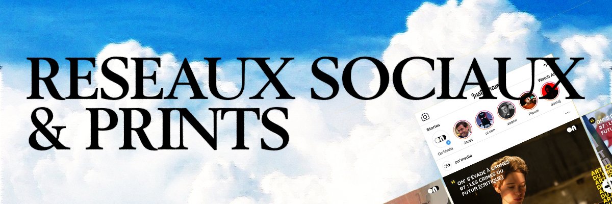Visuel de partage de lien, possédant un éléments typographique désignant la page concernée "Réseaux Sociaux & Print" ainsi qu'un élément graphique sous forme de mockup illustrant la page en question.