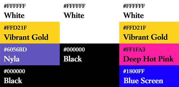 Liste des couleurs utilisés sur le poster Sherlock et ses alternatives.